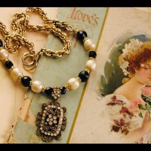 Bridgerton Inspired Jewelry 
Everyday Elegance Assemblage Upcycled Necklace